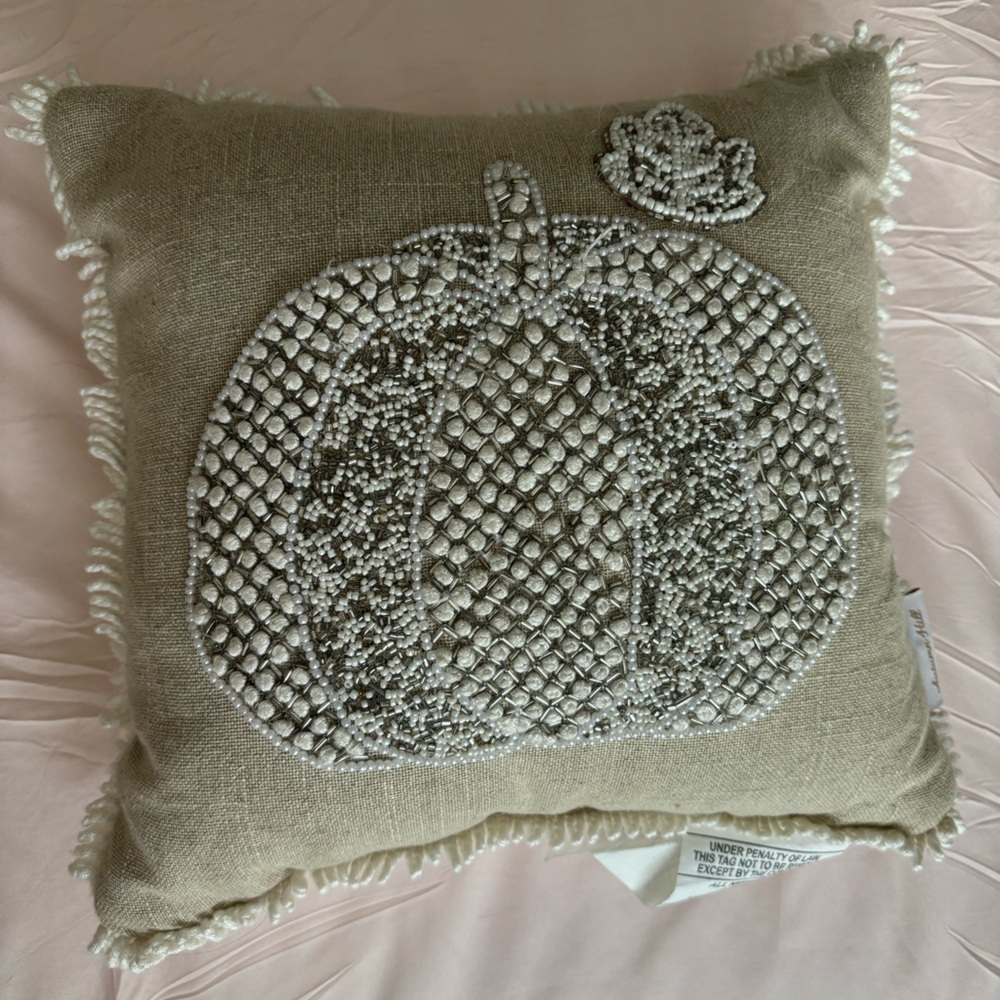 Bedazzled pumpkin pillow